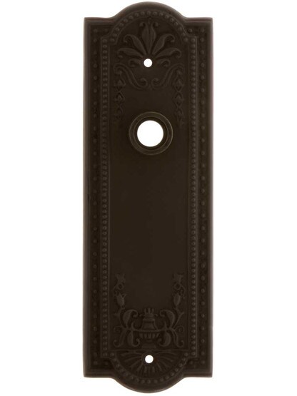 Meadows Forged-Brass Back Plate in Oil-Rubbed Bronze.